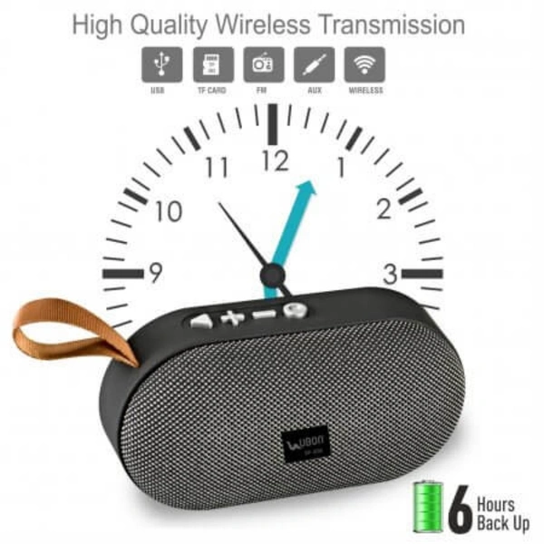 Ubon SP-20A Wireless Bluetooth Speaker | Built-in FM Mode - Black, Medium