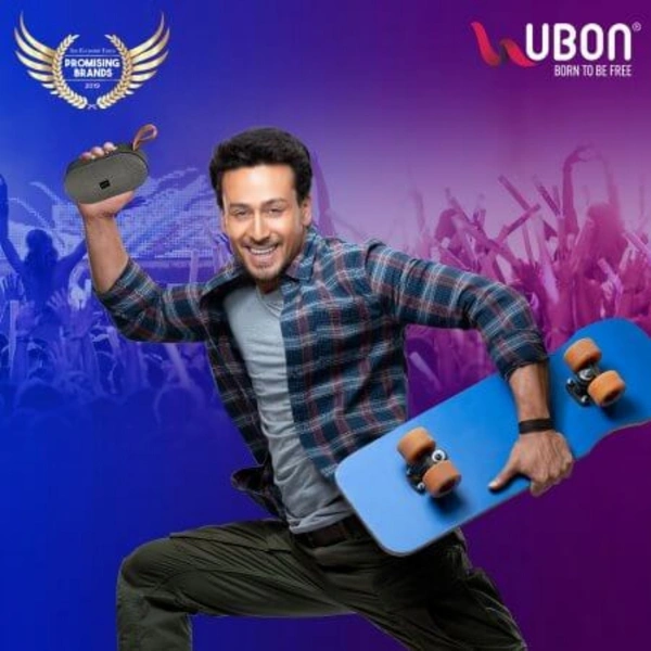 Ubon SP-20A Wireless Bluetooth Speaker | Built-in FM Mode - Black, Medium