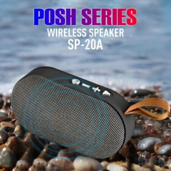 Ubon SP-20A Wireless Bluetooth Speaker | Built-in FM Mode - Black, Medium