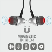 CL-65 Wireless Neckband | Built-in magnetic earbuds - Black, Medium