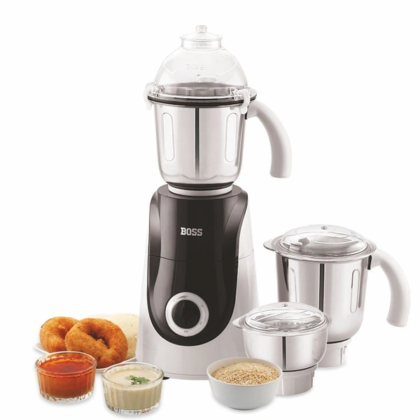 BOSS Crown Mixer GrinderB242 - Black &Gray, Medium