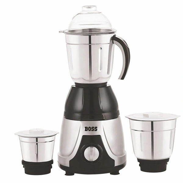 BOSS Flora Deluxe Mixer GrinderB243 - Silver & Black, Medium