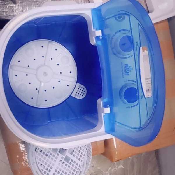 Kengvo Mini 4 Kg Washing Machine - White & Blue, Medium