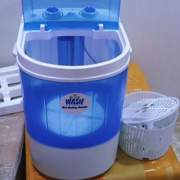 Kengvo Mini 4 Kg Washing Machine - White & Blue, Medium
