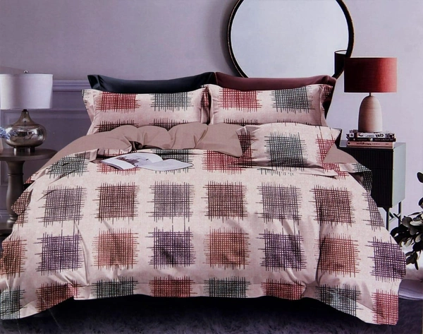 Bella Rosa Comforter Set (Comforter + Bedsheet + 2 Pillow Cover) - Bella Rosa - Coral Dream - Double Bed - Double Bed