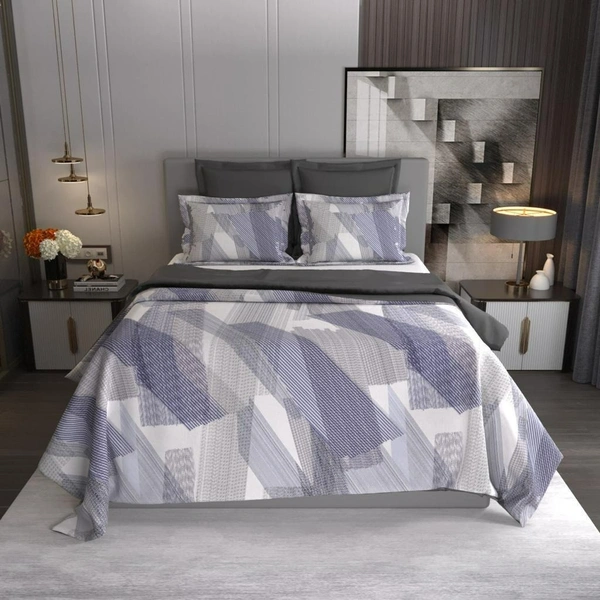 Dew Drop Comforter Set (Comforter + Bedsheet + 2 Pillow Cover) - Dew Drop - Coral Reef - Double Bed - Double Bed
