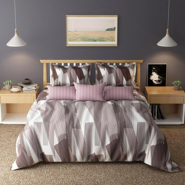 Dew Drop Comforter Set (Comforter + Bedsheet + 2 Pillow Cover) - Dew Drop - Driftwood Dreams - Double Bed - Double Bed