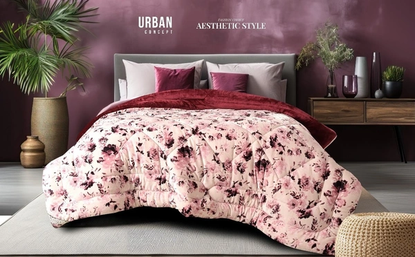 Platina Quilt Set (Quilt + Bedsheet + 2 Pillow Cover) - Platina - Polygonal Peace - Double Bed - Double Bed