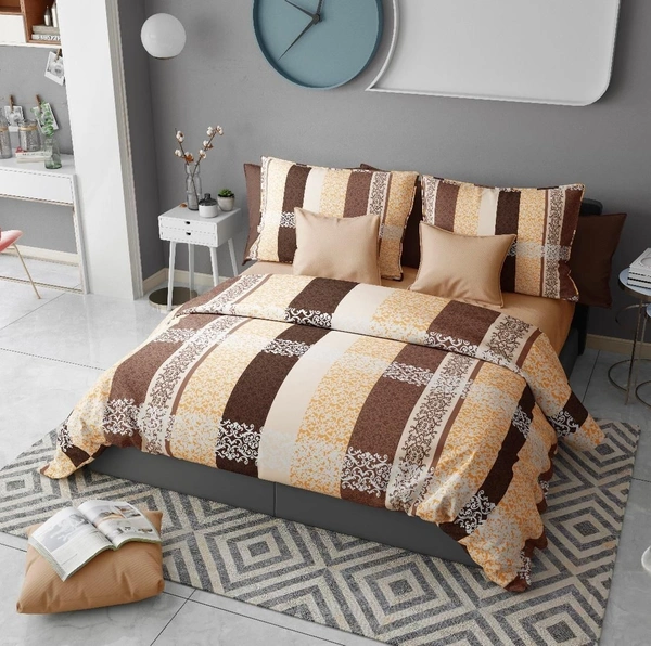 Hyatt Mist Pinsonic Bed Cover Set - Hyatt Mist - Skyline Shadows - Double Bed - Double Bed