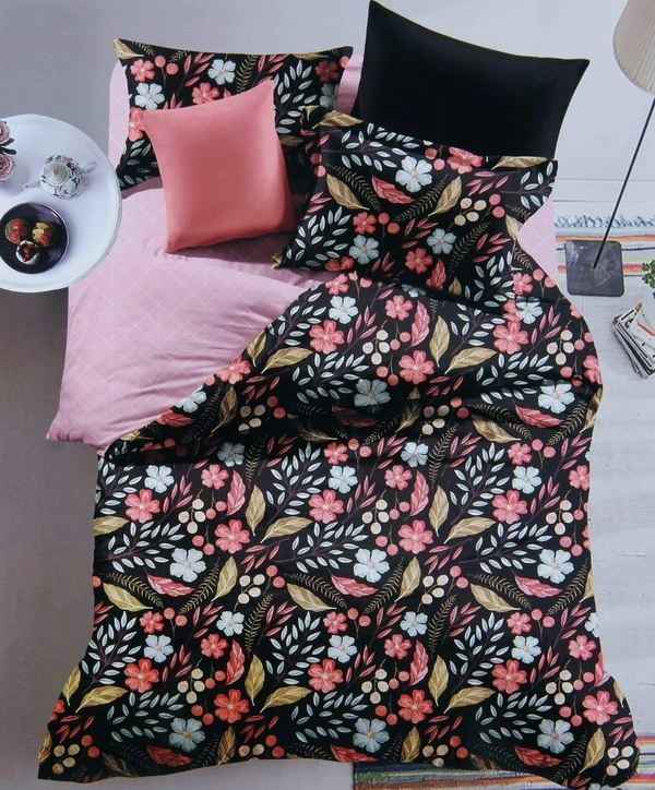 Bella Rosa Comforter Set (Comforter + Bedsheet + 2 Pillow Cover) - Bella Rosa - Terra Verde - Double Bed - Double Bed