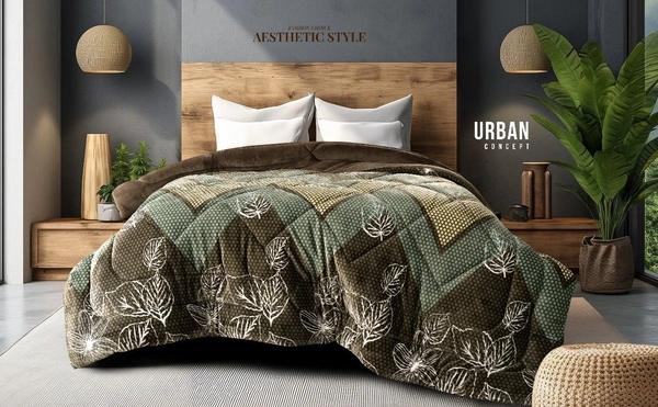Platina Quilt Set (Quilt + Bedsheet + 2 Pillow Cover) - Platina - Triad Tranquil - Double Bed - Double Bed