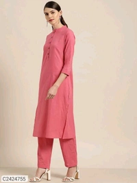 Women Kurti  - Blush Pink, All Size Available