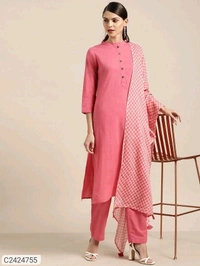 Women Kurti  - Blush Pink, All Size Available