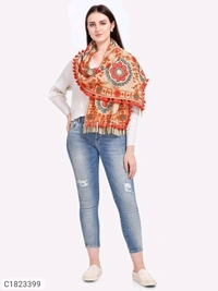 Women Dupatta  - Magenta / Fuchsia