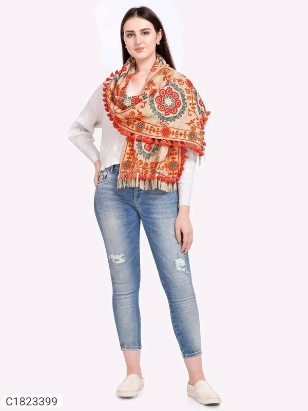 Women Dupatta  - Magenta / Fuchsia