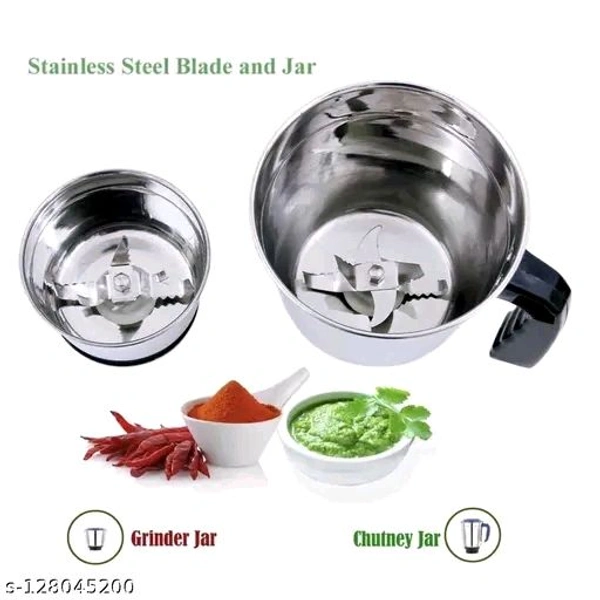 Classic Juicer Mixer GrindersName: Classic Juicer Mixer GrindersBlade Material: Stainless SteelBody Material: Abs PlasticJar Material: Stainless SteelNo Of Jars: 2Product Breadth: 21 CmProduct Height: 16 CmProduct Length: 16 CmNet Quantity (N): 1Net Quantity (N): 1Silver home, with the power of 450 watt is an effective Mixer Grinder for your kitchen 