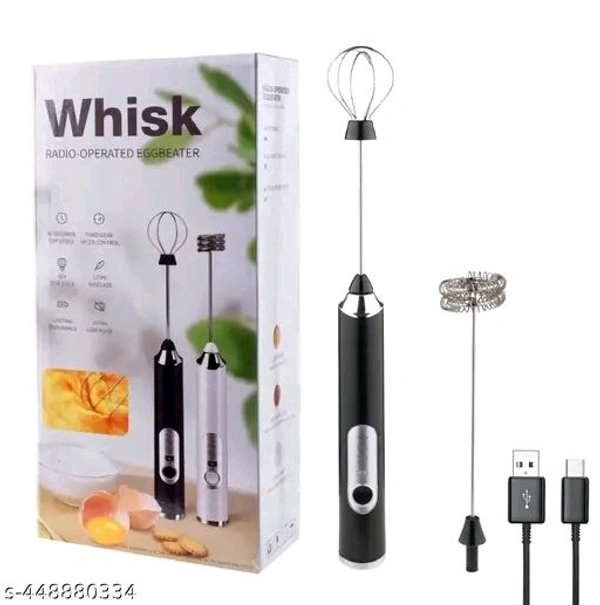 WDS USB Rechargeable Milk Frother Hand Blender - Electric Foam Maker & Coffee Beater for Cappuccino, Egg WhiskerName: WDS USB Rechargeable Milk Frother Hand Blender - Electric Foam Maker & Coffee Beater for Cappuccino, Egg WhiskerType: Electric WhiskProduct Breadth: 2.5 CmProduct Height: 22.5 CmProduct Length: 3.5 CmNet Quantity (N): Pack Of 1WDS USB Rechargeable 