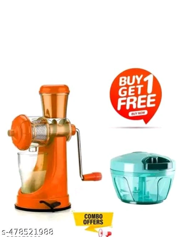 Hand Juicer with GET FREE Chopper, Plastic Hand Juicer Fruit And Vegetable with Steel Handle Vacuum Locking System, Shake, Smoothies, Travel Juicer for Fruits and Vegetables, Fruit Juicer for All Fruits, OrangeName: Hand Juicer with GET FREE Chopper, Plastic Hand Juicer Fruit And Vegetable with Steel Handle Vacuum Locking System, Shake, Smoothies, Travel Juicer for Fruits and Veget