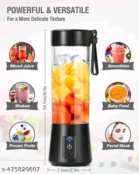 380ml Portable Juice Blender, Juicer Bottle Mixer, Juice Maker, Fruit Juicer Machine Electric, USB Rechargeable Personal Size Mini Juicer Grinder for Juices, Shakes and SmoothieName: 380ml Portable Juice Blender, Juicer Bottle Mixer, Juice Maker, Fruit Juicer Machine Electric, USB Rechargeable Personal Size Mini Juicer Grinder for Juices, Shakes and SmoothieMaterial: PlasticType: 