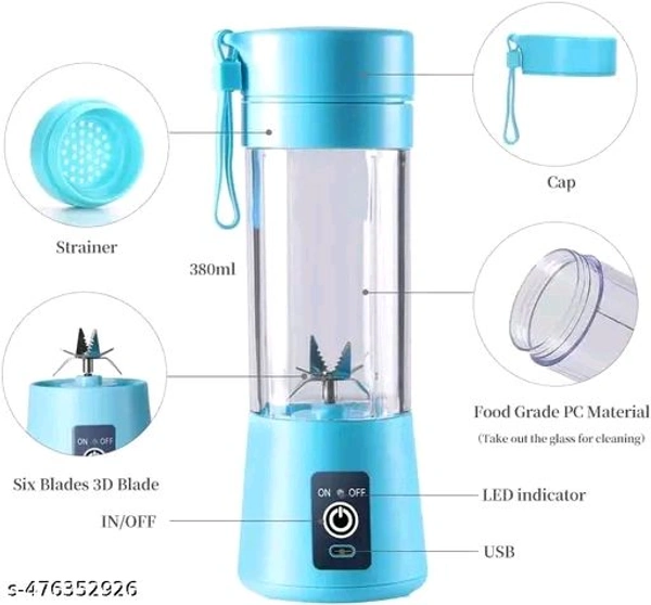 Juicer Blender for Juices Name: Juicer Blender for Juices Material: PlasticType: Electric Citrus JuicersCapacity: 0.5Product Breadth: 0.5 CmProduct Height: 0.5 CmProduct Length: 0.5 CmNet Quantity (N): Pack Of 1Safety Features: Includes a safety lock mechanism to prevent accidental operation, ensuring safe use every time.Country of Origin: India