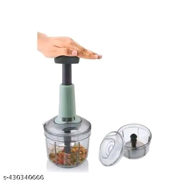 Stysol 650ml Small Manual push chopper for onion,chilly,vegetables with stainless steel bladesName: Stysol 650ml Small Manual push chopper for onion,chilly,vegetables with stainless steel bladesBody Material: PlasticBlade Material: Stainless SteelIdeal For: Fruits And VegetablesProduct Breadth: 10 CmProduct Height: 10 CmProduct Length: 10 CmNet Quantity (N): Pack Of 1Stysol 650ML 