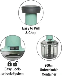 Stysol 650ml Small Manual push chopper for onion,chilly,vegetables with stainless steel bladesName: Stysol 650ml Small Manual push chopper for onion,chilly,vegetables with stainless steel bladesBody Material: PlasticBlade Material: Stainless SteelIdeal For: Fruits And VegetablesProduct Breadth: 10 CmProduct Height: 10 CmProduct Length: 10 CmNet Quantity (N): Pack Of 1Stysol 650ML 