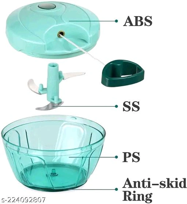 Compact Chopper with Blades effortlessly Chopping Big Size Kitchen Dori Handy Vegetable and Fruit Manual Onion Dry Fruit Salad Maker Vegetable Quick Chopper (450 ml, Green)Name: Compact Chopper with Blades effortlessly Chopping Big Size Kitchen Dori Handy Vegetable and Fruit Manual Onion Dry Fruit Salad Maker Vegetable Quick Chopper (450 ml, Green)Body Material: PlasticBlade Materi