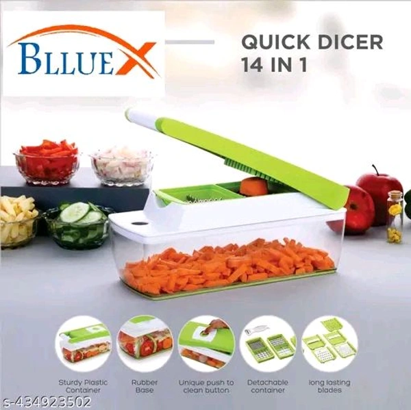 4 in 1 Multipurpose Chopper, Fruits & Vegetable Cutters, Nicer Dicer , Slicer, Grater Peeler Chipser, Unbreakable Food Grade Body, Chopper for Kitchen | Easy Push to Clean Button Slicer DicerName: 4 in 1 Multipurpose Chopper, Fruits & Vegetable Cutters, Nicer Dicer , Slicer, Grater Peeler Chipser, Unbreakable Food Grade Body, Chopper for Kitchen | Easy Push to Clean Button Slicer 