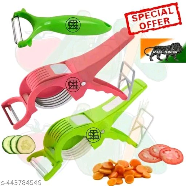 Twimish 2 In 1 Vegetable Sharp Stainless Steel 5 Blade Cutter with Peeler for Kitchen Slicer and Peeler with Smart Locking System Vegetable & Fruit Grater & Slicer (Pack Of 3, Green & Pink) (Free 2 In 1 Peeler)Name: Twimish 2 In 1 Vegetable Sharp Stainless Steel 5 Blade Cutter with Peeler for Kitchen Slicer and Peeler with Smart Locking System Vegetable & Fruit Grater & Slicer 