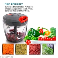 Plastic 950ml Kitchen Chopper with 5 Blades and 1 Plastic Whisker, Multipurpose Manual Chopper, Vegetable & Fruit Cutter Chopper -(GREY) PREMIUM QUALITY PRODUCTName: Plastic 950ml Kitchen Chopper with 5 Blades and 1 Plastic Whisker, Multipurpose Manual Chopper, Vegetable & Fruit Cutter Chopper -(GREY) PREMIUM QUALITY PRODUCTBody Material: PlasticBlade Material: Stainless SteelIdeal