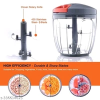 Plastic 950ml Kitchen Chopper with 5 Blades and 1 Plastic Whisker, Multipurpose Manual Chopper, Vegetable & Fruit Cutter Chopper -(GREY) PREMIUM QUALITY PRODUCTName: Plastic 950ml Kitchen Chopper with 5 Blades and 1 Plastic Whisker, Multipurpose Manual Chopper, Vegetable & Fruit Cutter Chopper -(GREY) PREMIUM QUALITY PRODUCTBody Material: PlasticBlade Material: Stainless SteelIdeal
