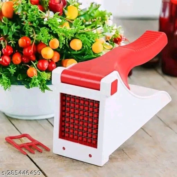 Potato chipser french fries and finger chips cutter/ potato chopper Vegetable & Fruit ChopperName: Potato chipser french fries and finger chips cutter/ potato chopper Vegetable & Fruit ChopperBody Material: PlasticBlade Material: Stainless SteelType: OthersProduct Breadth: 10 CmProduct Height: 20 CmProduct Length: 10 CmNet Quantity (N): Pack Of 1chips cutter/ potato chopper / slice