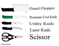 DNJ ORIGINAL Knives & knife set with chopper slicer cutting board // Wooden Chopping Board || Meat cutting Knife Chopper | Premium Chef Knife | Utility Knife | Laser Knife | kitchen scissor | vegetable slicer peeler Graters, chopper , Chipper, SS knife SET OF 6)Name: DNJ ORIGINAL Knives & knife set with chopper slicer cutting board // Wooden Chopping Board || Meat cutting Knife 