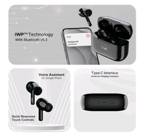 boAt Airdopes 161, 6 Month Warranty  - black, 3.2 x 2.6 x 1.6 cm