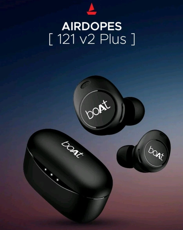 boAt Airdopes 121 V2 Plus TWS, 6 Months Warranty  - Black, ‎5 x 3 x 5 cm