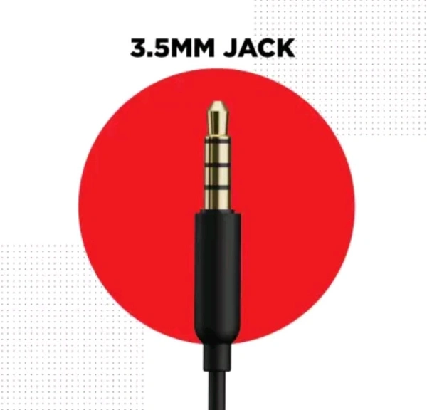 BoAt Bassheads 104, 6 Months Warranty  - Black, ‎120 x 1 x 1 cm