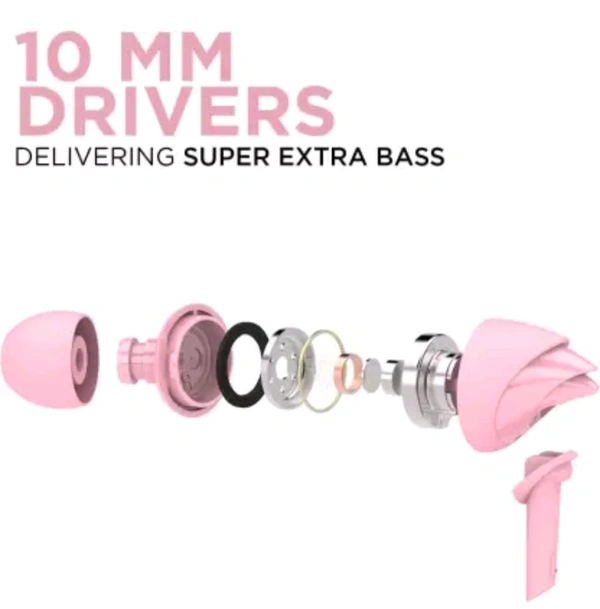 boAt Bassheads 100, 6 Months Warranty  - Lavender Rose, ‎120 x 1 x 1 cm