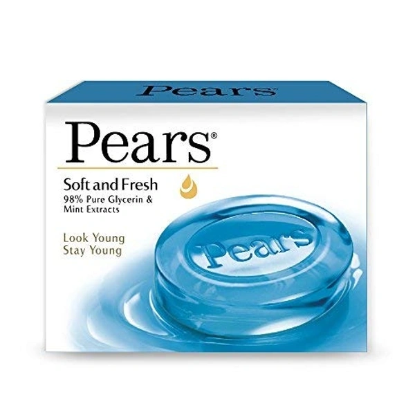 Pears Soft & Fresh Made For Summers Is Infused With 98% Pure Glycerine & Mint - 64grmm