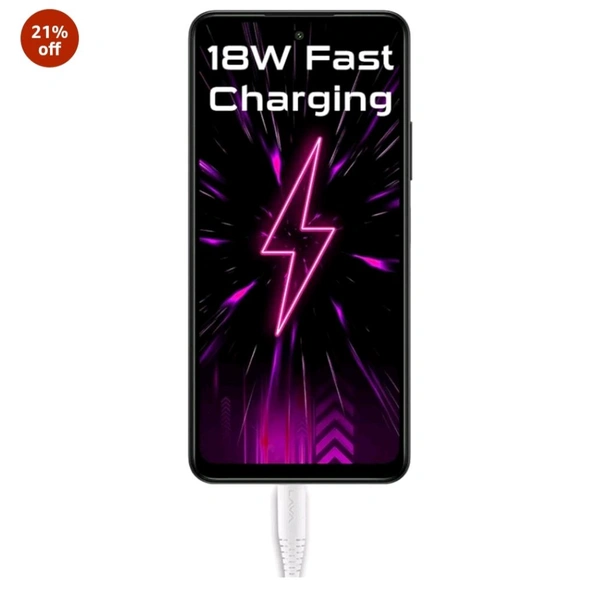 Lava Yuva 3 (Eclipse Black, 4+4*GB + 128GB)|Segment's Most Affordable Smartphone with 128 GB (UFS 2.2) Storage | 90Hz Punch Hole Display|13MP AI Triple Camera|Side Fingerprint Sensor |Bloatware Free - Eclipse Black, 128 GB
