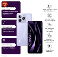 Lava Yuva 3 (Eclipse Black, 4+4*GB + 128GB)|Segment's Most Affordable Smartphone with 128 GB (UFS 2.2) Storage | 90Hz Punch Hole Display|13MP AI Triple Camera|Side Fingerprint Sensor |Bloatware Free - Cosmic Lavender, 128 GB