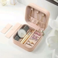 Aavad Flixpen Mini Jewelry Organizer Box for Women Travel Storage Case Storage Case PU Leather jewellery organisers Vanity Box (MULTI)