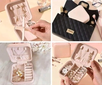 Aavad Flixpen Mini Jewelry Organizer Box for Women Travel Storage Case Storage Case PU Leather jewellery organisers Vanity Box (MULTI)