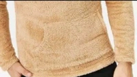 Woolen Full Sleeves Hooded Sweatshirt for Men - XL, Peach