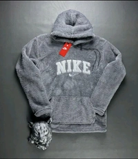 Fur Printed Hoodie for Men - Black, M