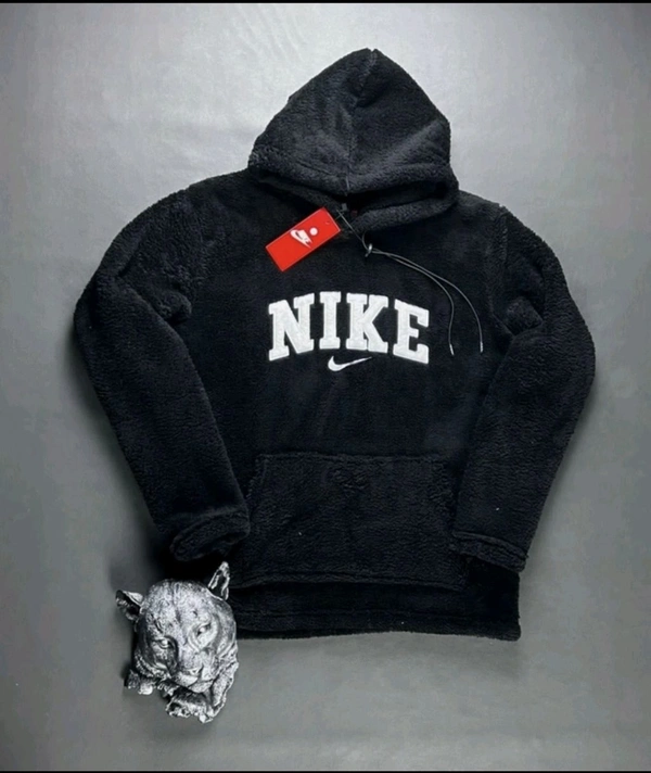 Fur Printed Hoodie for Men - Black, L