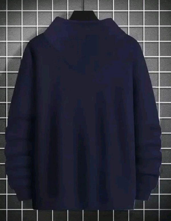 Full Sleeves Hooded Sweatshirt for Men - Navy Blue, M