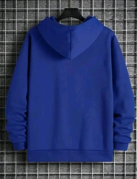 Full Sleeves Printed Hoodie for Men - Black, M