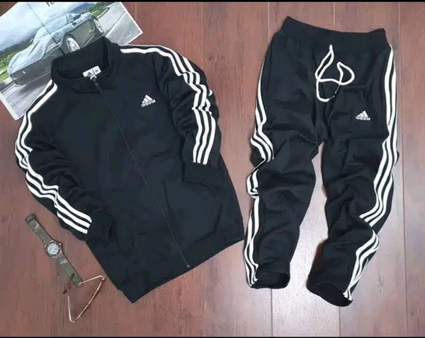 Fleece Hooded Tracksuits for Men - Black, XXL