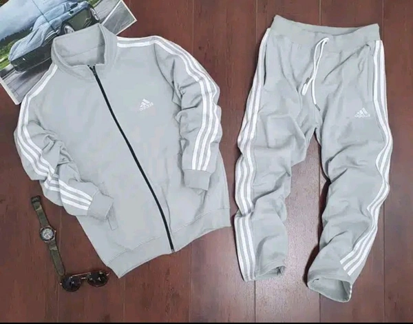 Fleece Hooded Tracksuits for Men - Gray, M