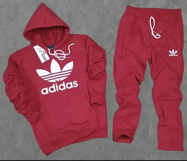 Fleece Hooded Tracksuits for Men - Maroon, XL